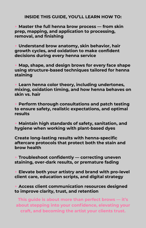 The Brow Mastery Manual: Henna Brows